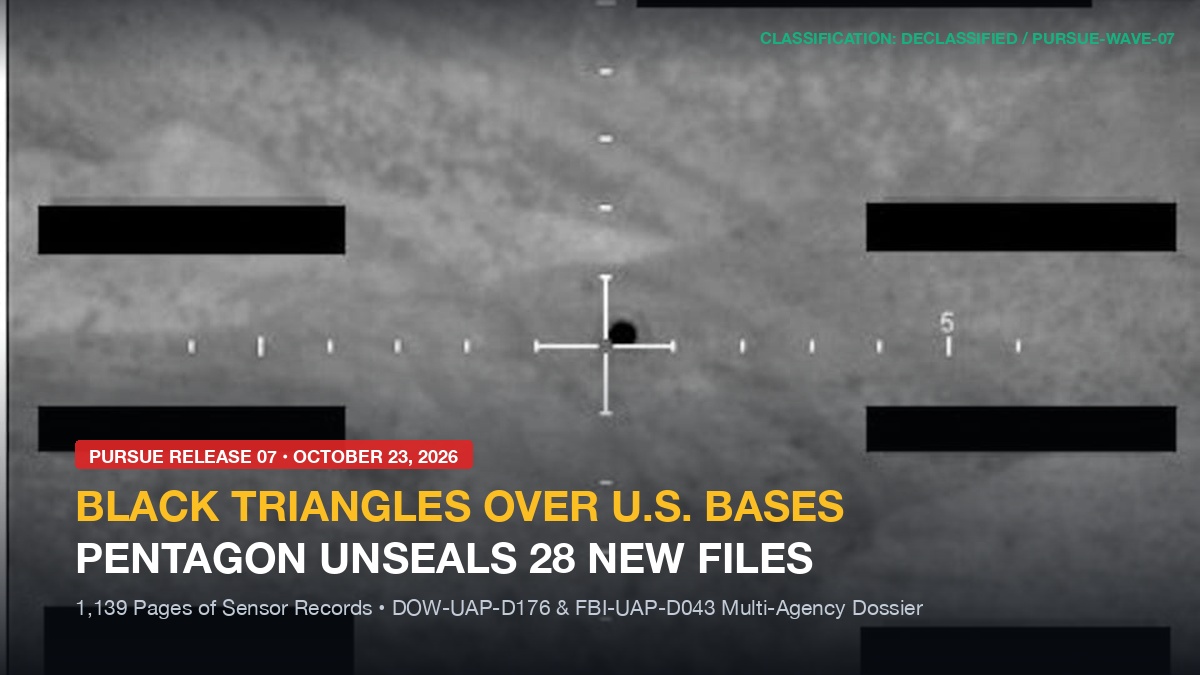 PURSUE Release 07: October 2026 Black Triangle Files official release tranche visual